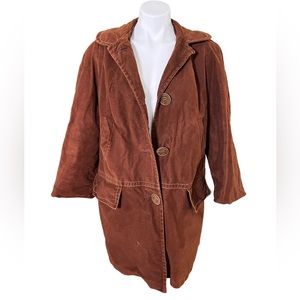 DEBUTOGS NY Brown Coat M‎ Jacket Plush Fleece lined